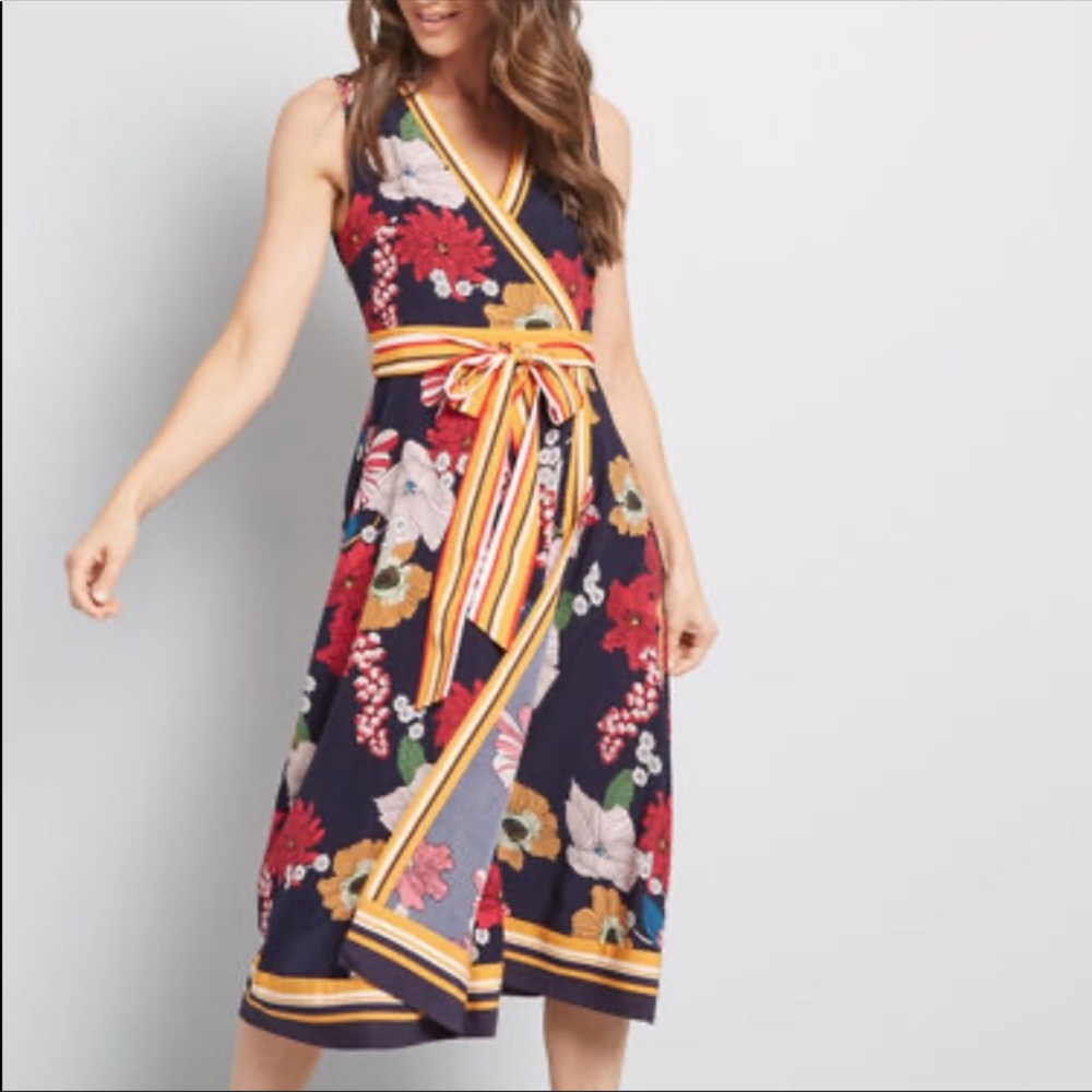 NWOT ModCloth Faux Wrap Dress